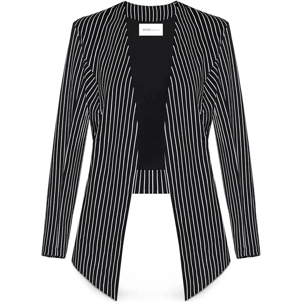 BCBGeneration Tuxedo Pinstripe Blazer Large Tailored Fit